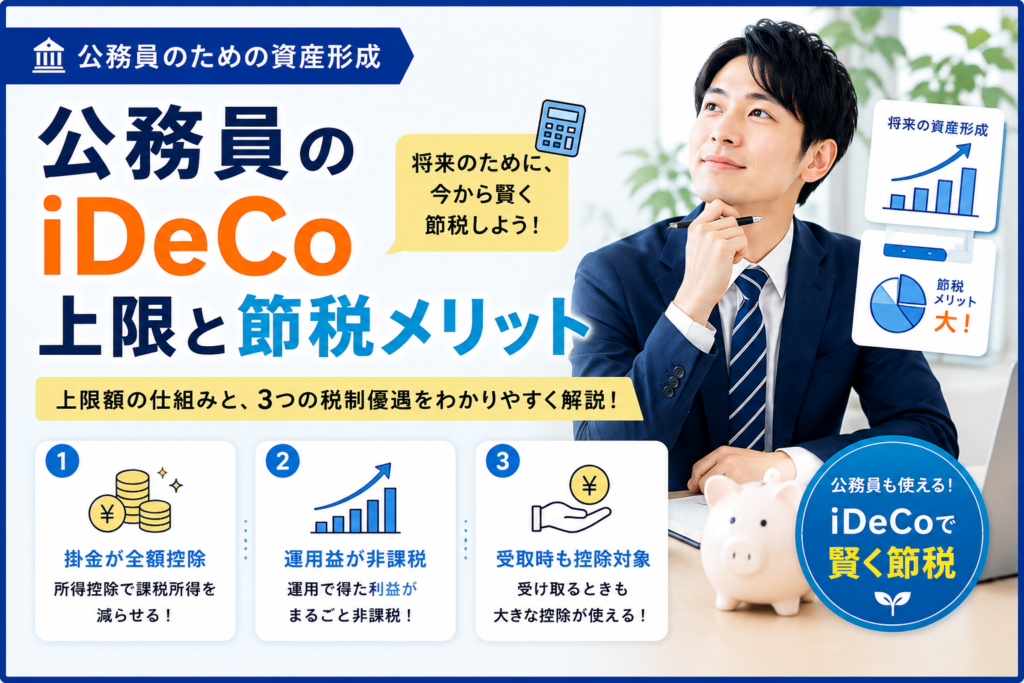 公務員のiDeCo上限は月2万円｜節税メリットと2026年12月改正
