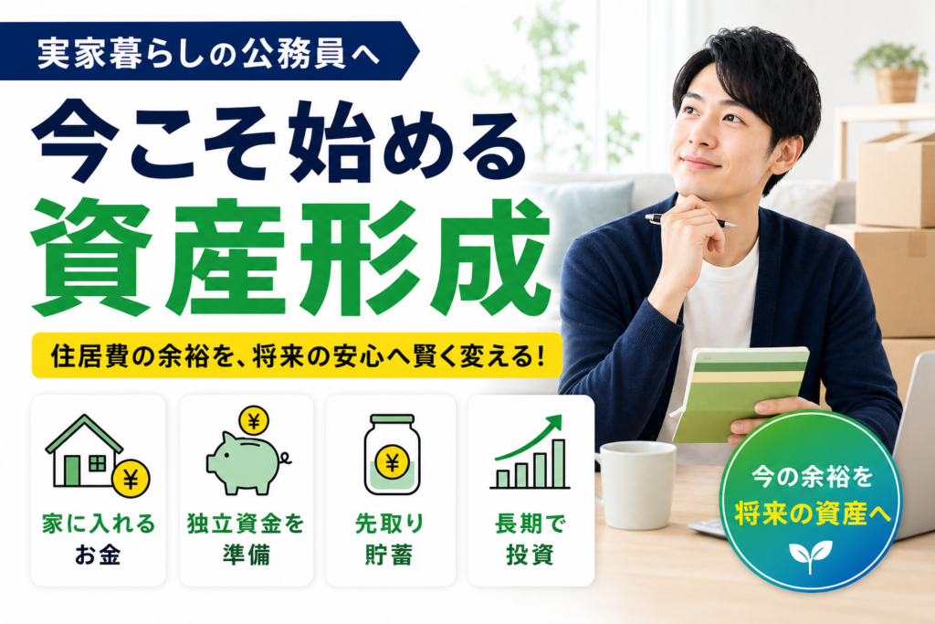 実家暮らし公務員の資産形成