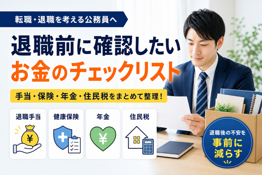 公務員の転職退職とお金