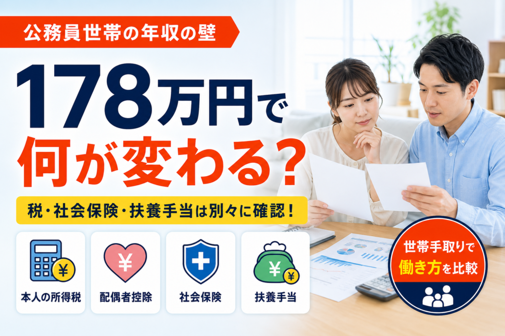 2026年年収の壁178万円と公務員世帯