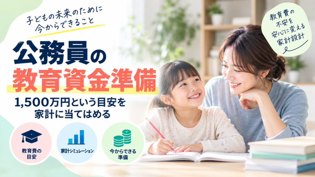 公務員の教育費準備｜1,500万円という目安を家計に当てはめる