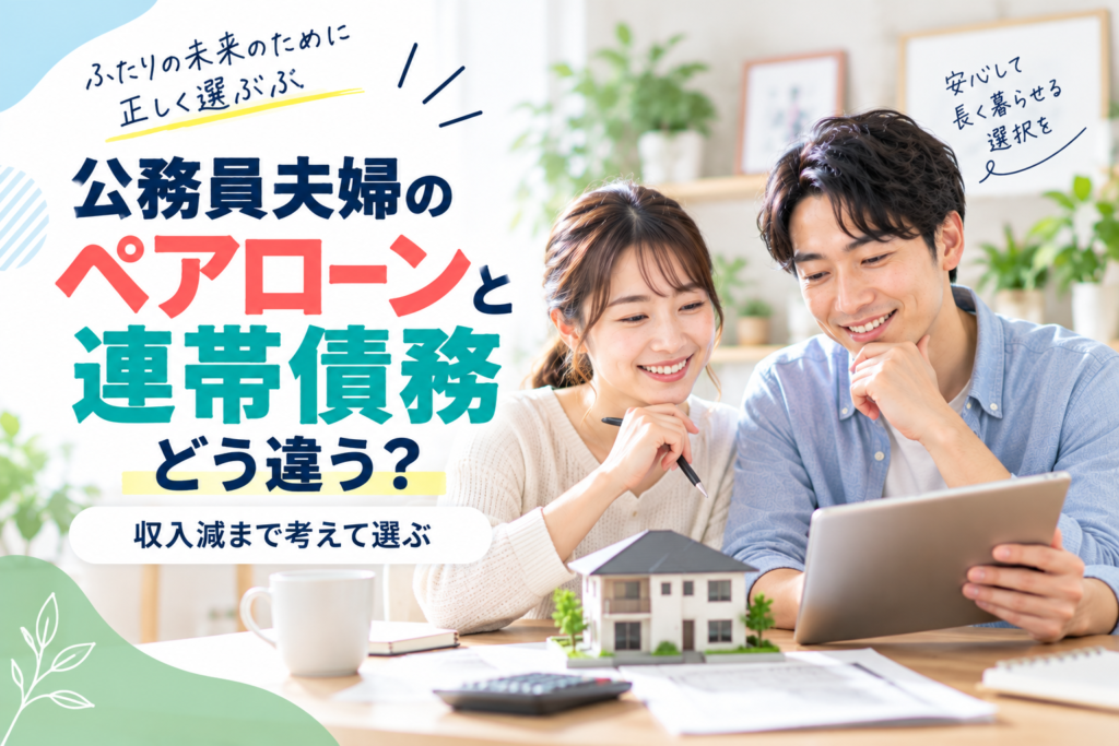 公務員夫婦のペアローンと連帯債務｜違いと収入減への備え