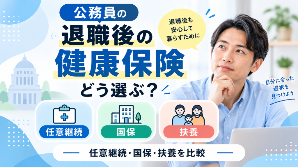公務員の退職後の健康保険｜任意継続・国保・扶養の選び方