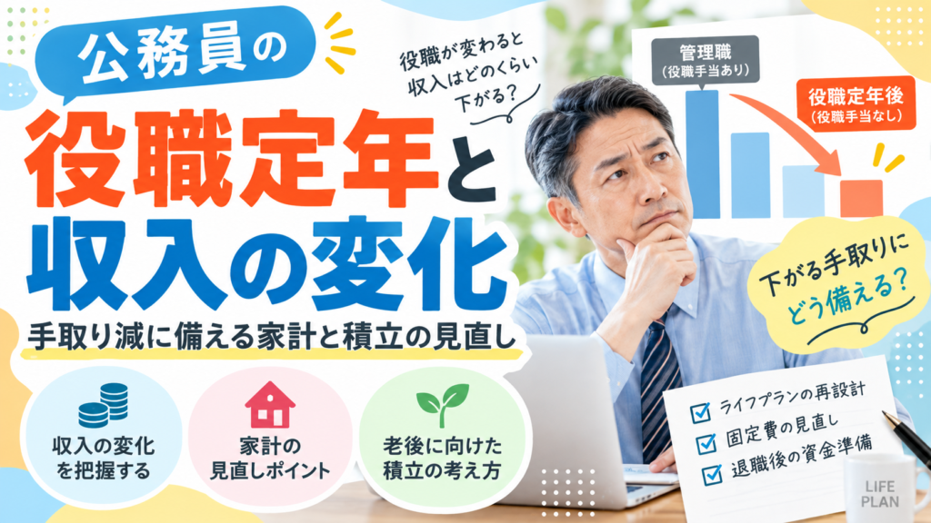 公務員の役職定年と収入の変化｜手取り減に備える家計と積立の見直し