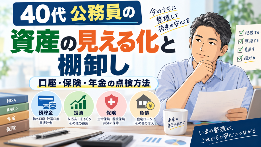 40代公務員の資産の見える化と棚卸し｜口座・保険・年金の点検方法