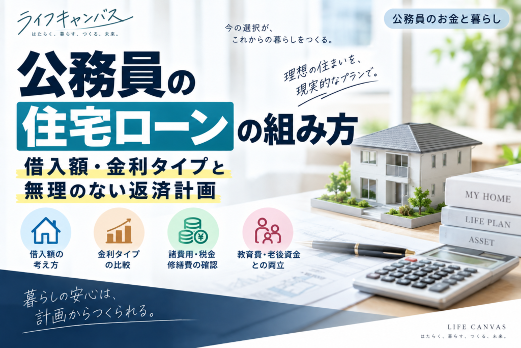 公務員の住宅ローンの組み方｜借入額・金利タイプと無理のない返済計画