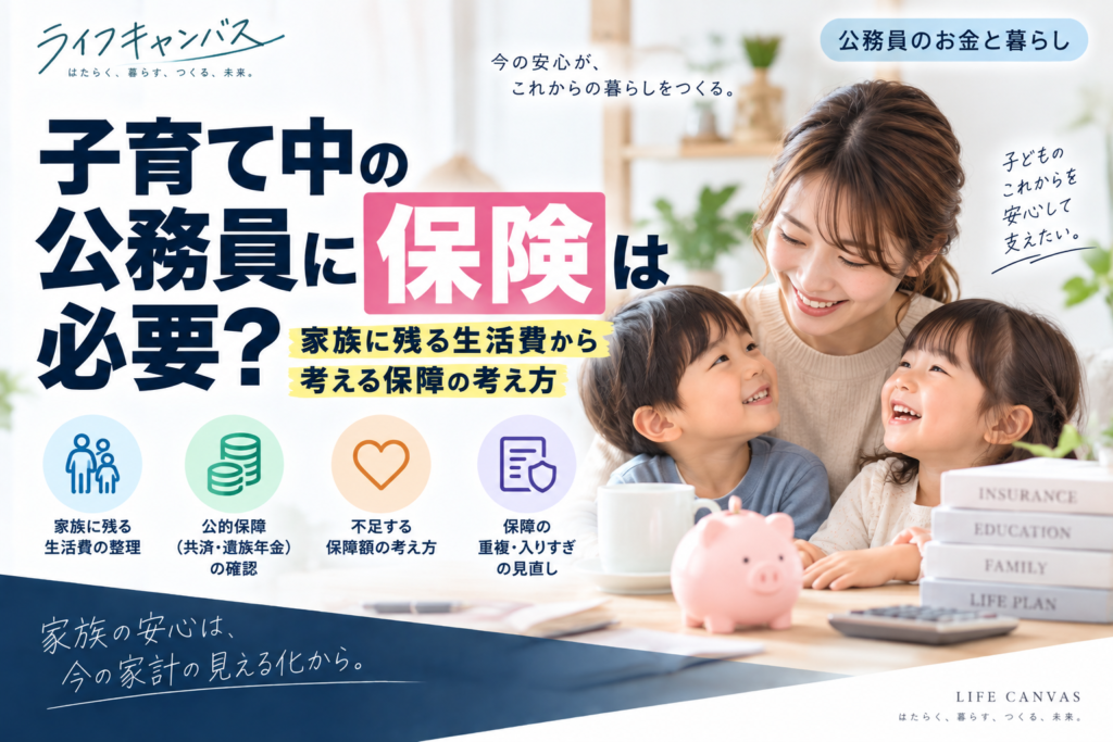 子育て中の公務員に保険は必要？家族に残る生活費から考える