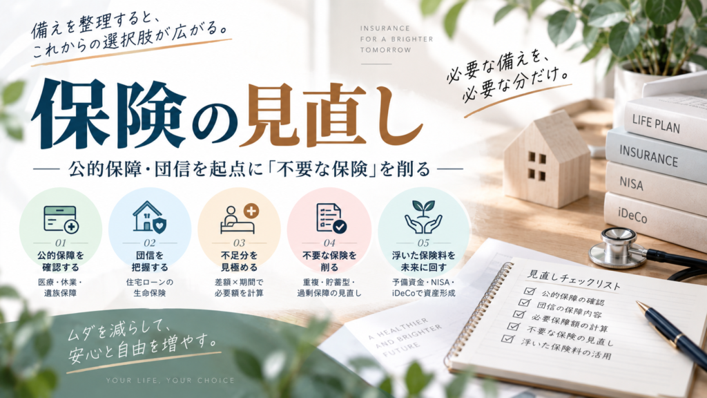 保険の見直し｜公的保障・団信を起点に「不要な保険」を削る