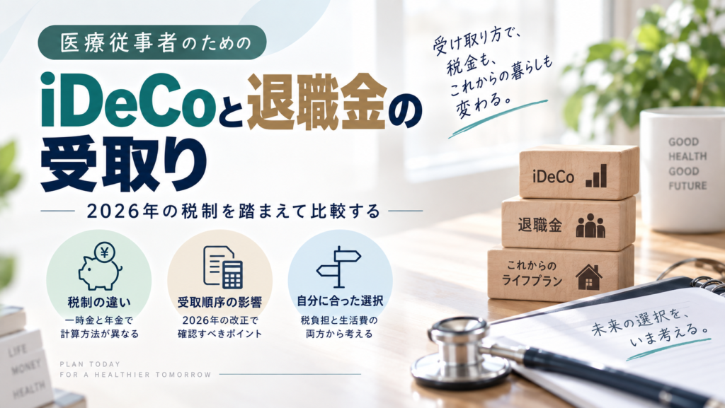 iDeCoと退職金の受取り｜2026年の税制を踏まえて比較する