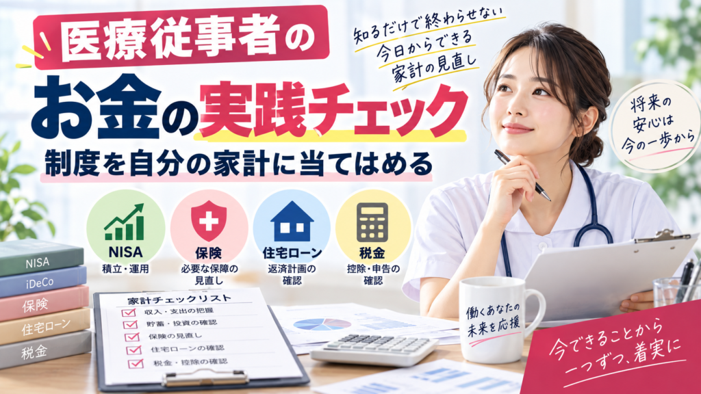 医療従事者のお金の実践チェック｜制度を自分の家計に当てはめる