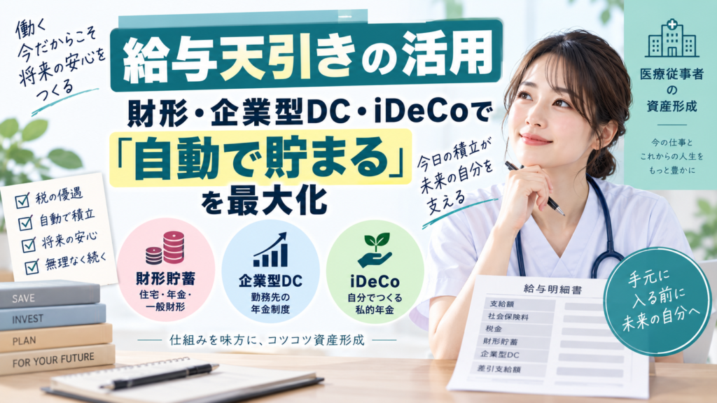 給与天引きの活用｜財形・企業型DC・iDeCoで「自動で貯まる」を最大化