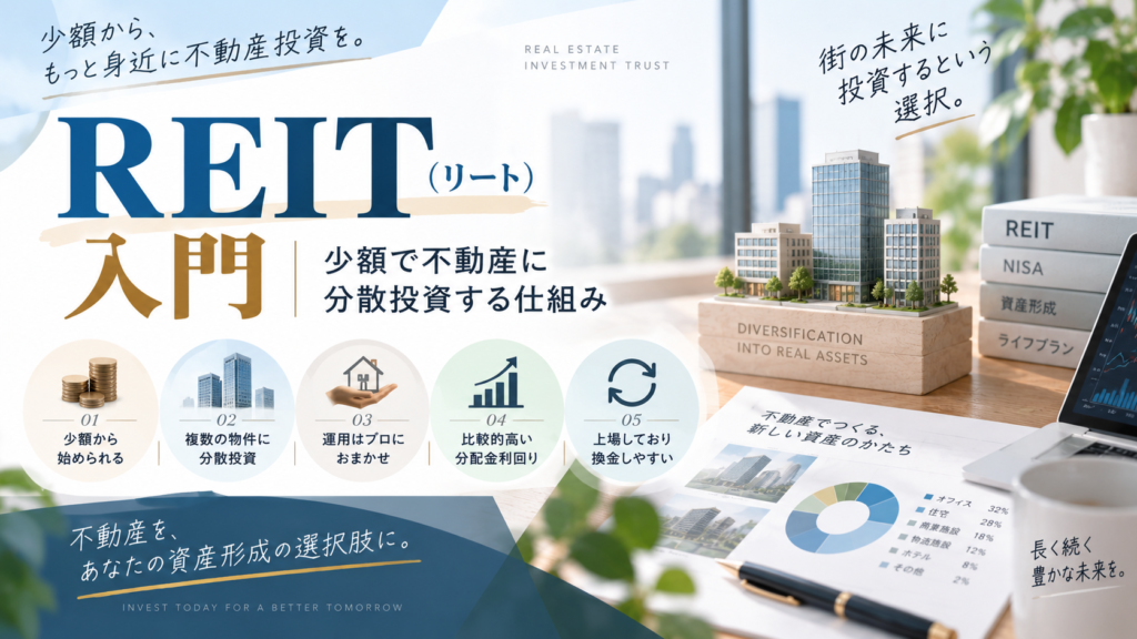 REIT（不動産投資信託）入門｜少額で不動産に分散投資する仕組み