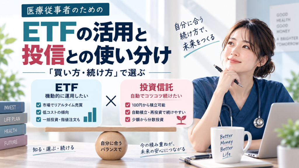 ETFの活用と投信との使い分け｜「買い方・続け方」で選ぶ