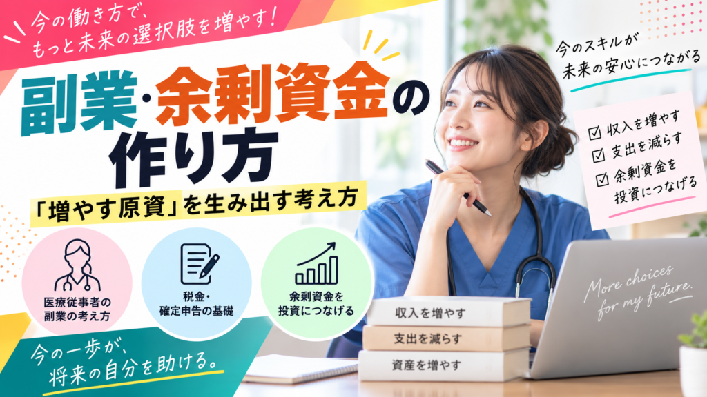 副業・余剰資金の作り方｜「増やす原資」を生み出す考え方
