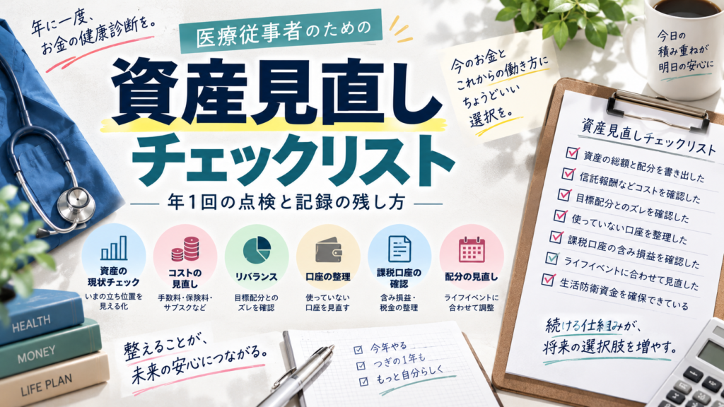 医療従事者の資産見直しチェックリスト｜年1回の点検と記録の残し方